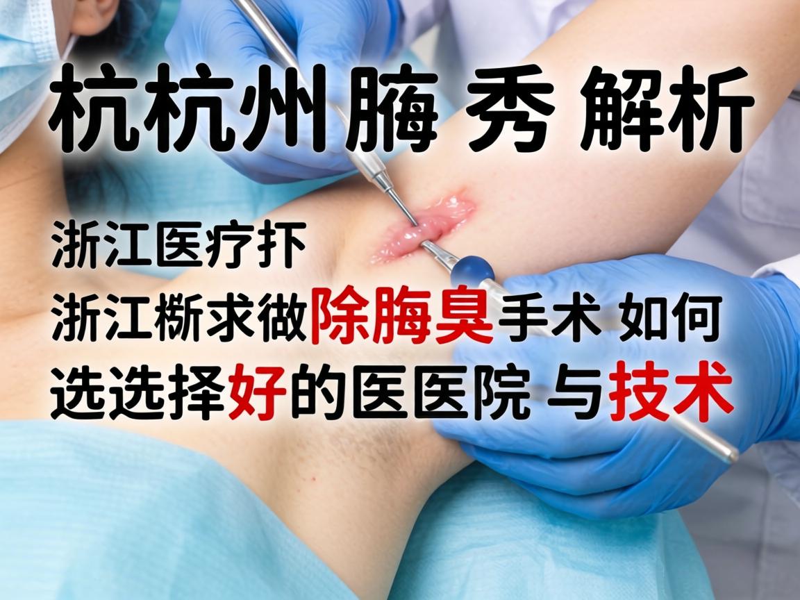 杭州腋秀解析，在浙江做除腋臭手术，如何选择好的医院与技术