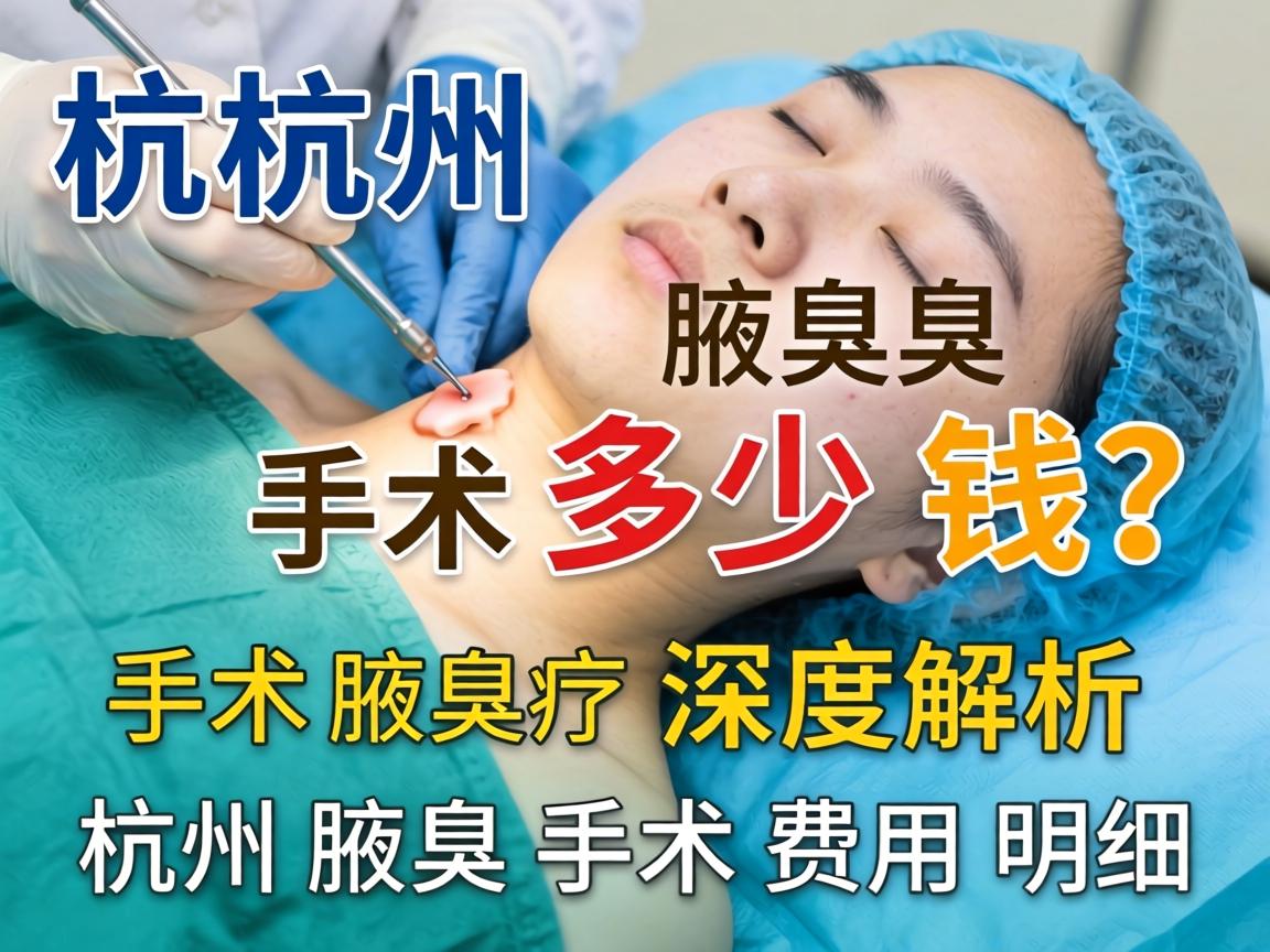 杭州腋臭手术多少钱？深度解析杭州腋臭手术费用明细