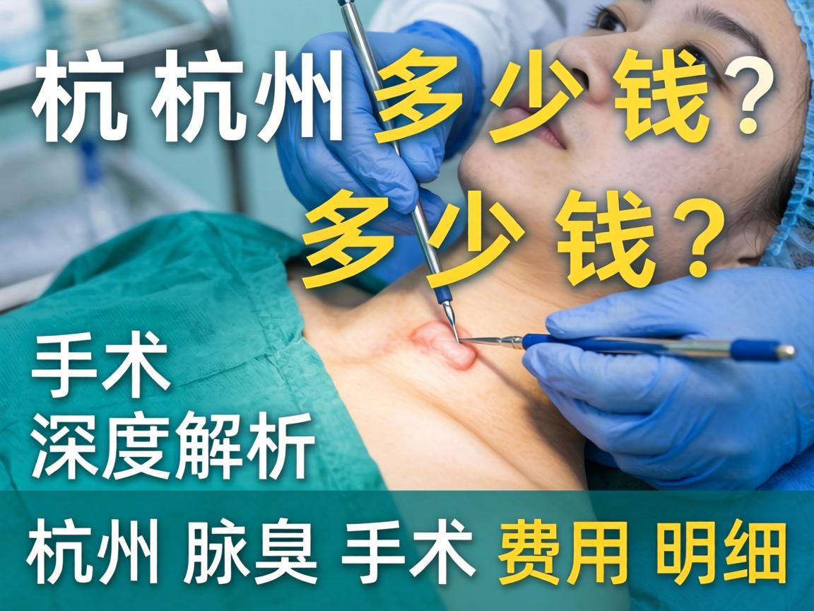 杭州腋臭手术多少钱？深度解析杭州腋臭手术费用明细
