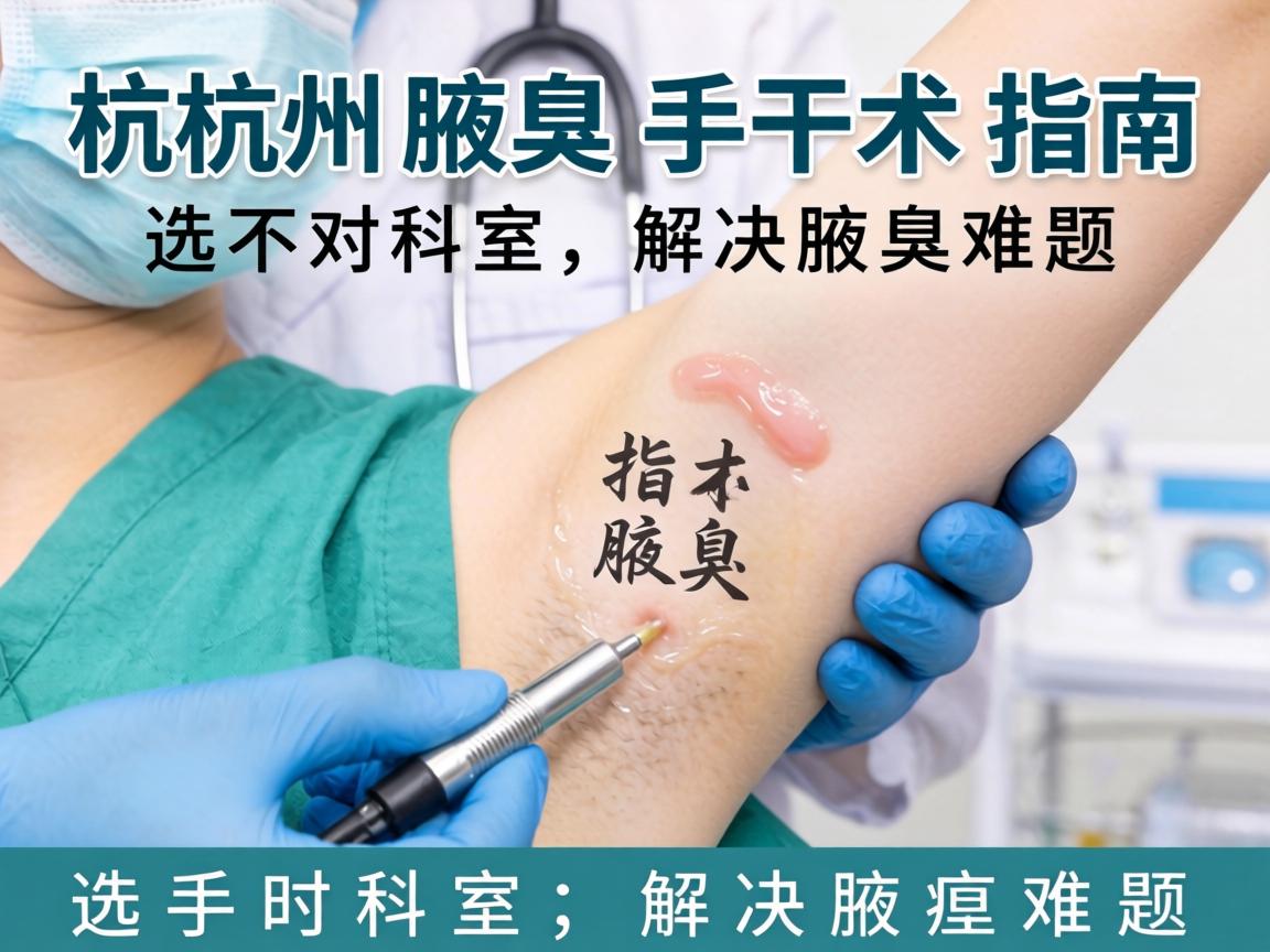杭州腋臭手术指南，选对科室，解决腋臭难题