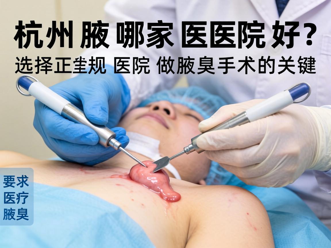 杭州腋臭手术哪家医院好？选择正规医院做腋臭手术的关键