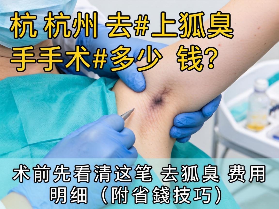 杭州去狐臭手术多少钱？术前先看清这笔去狐臭费用明细（附省钱技巧）