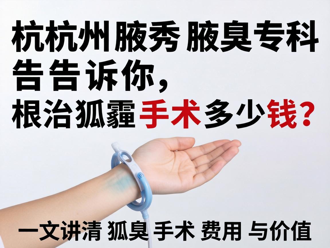 杭州腋秀腋臭专科告诉你，根治狐臭手术多少钱？一文讲清狐臭手术费用与价值