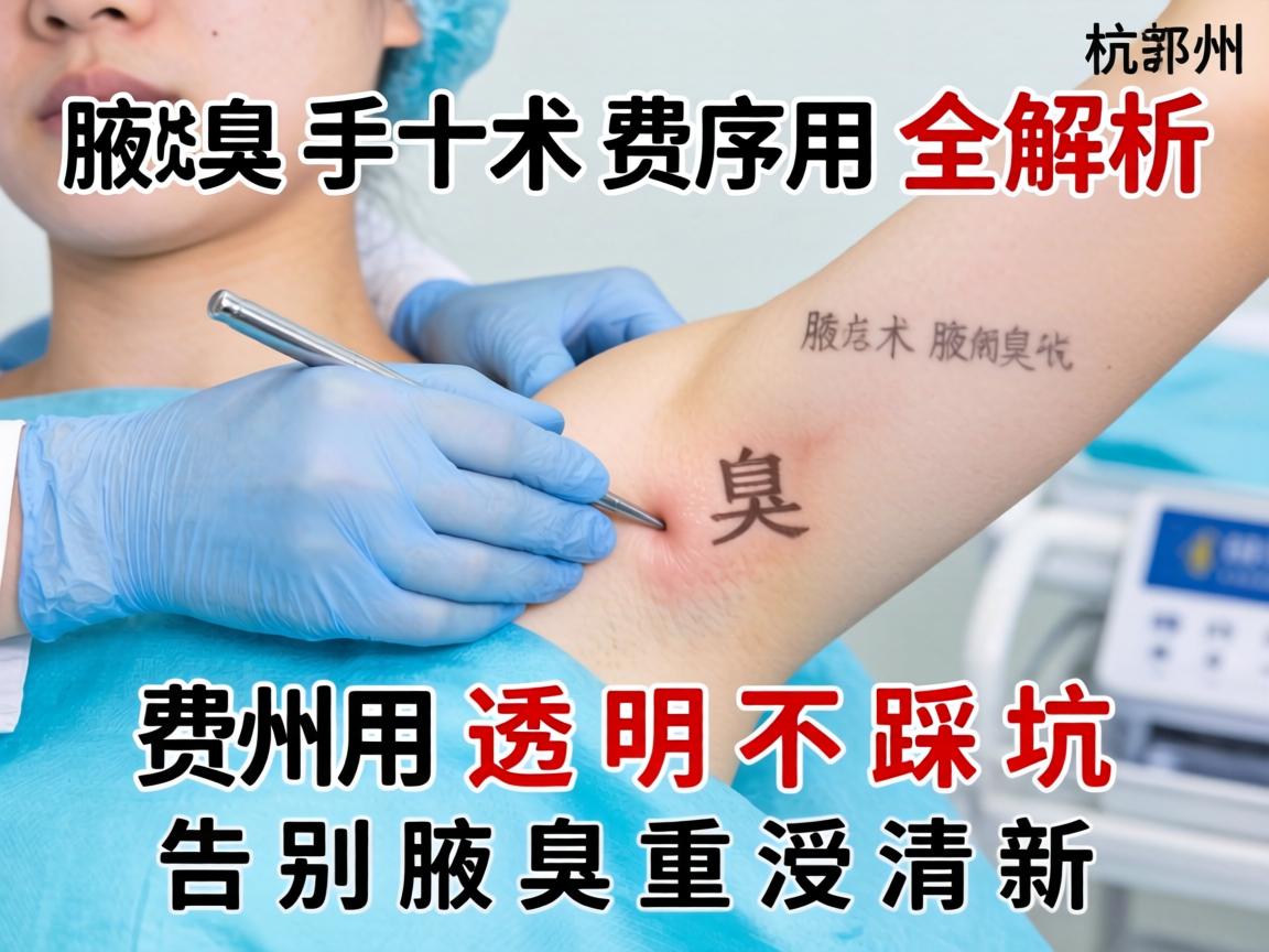 杭州腋臭手术费用全解析，费用透明不踩坑，告别腋臭重获清新