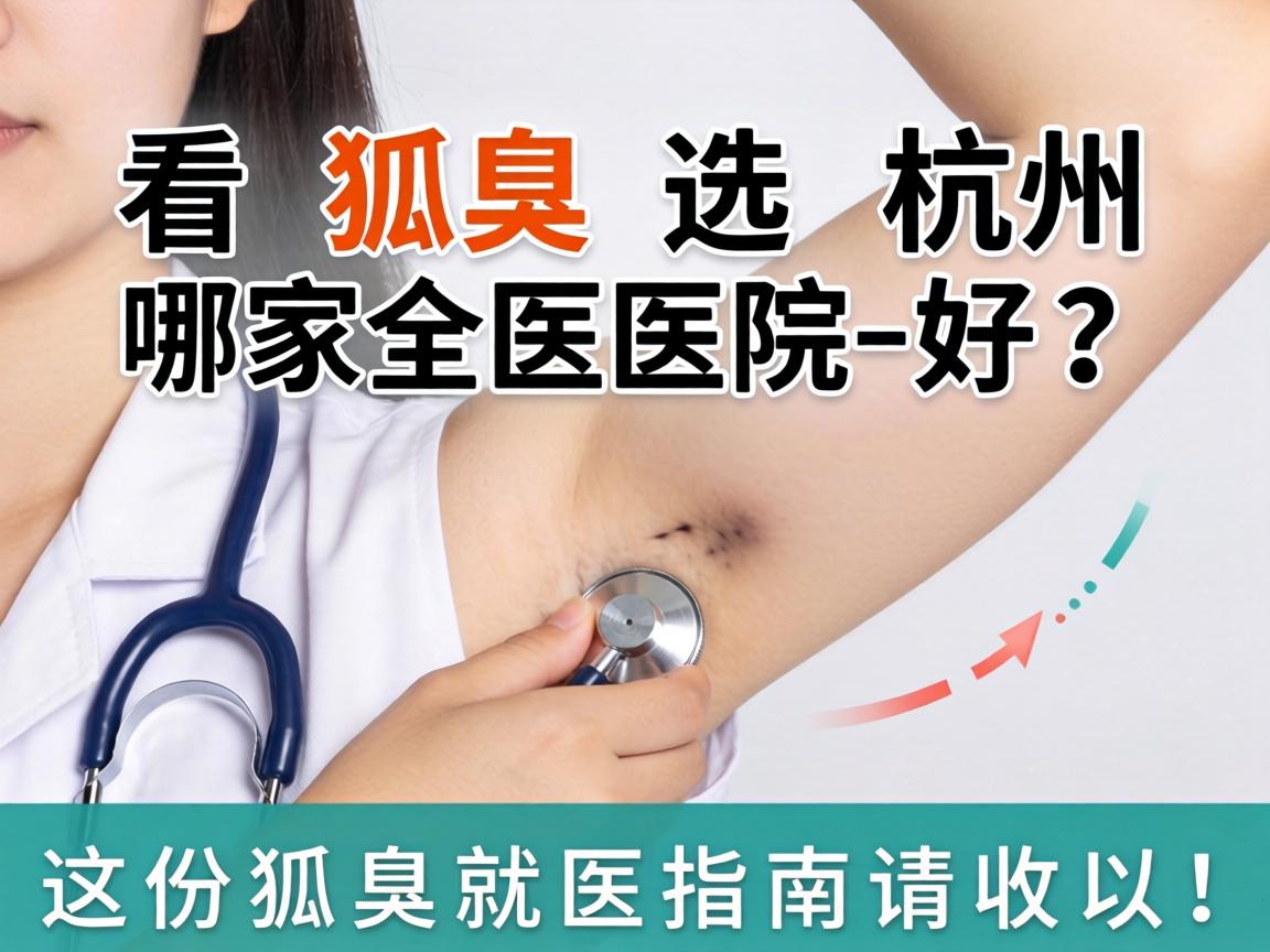 看狐臭选杭州哪家医院好？这份狐臭就医指南请收好！