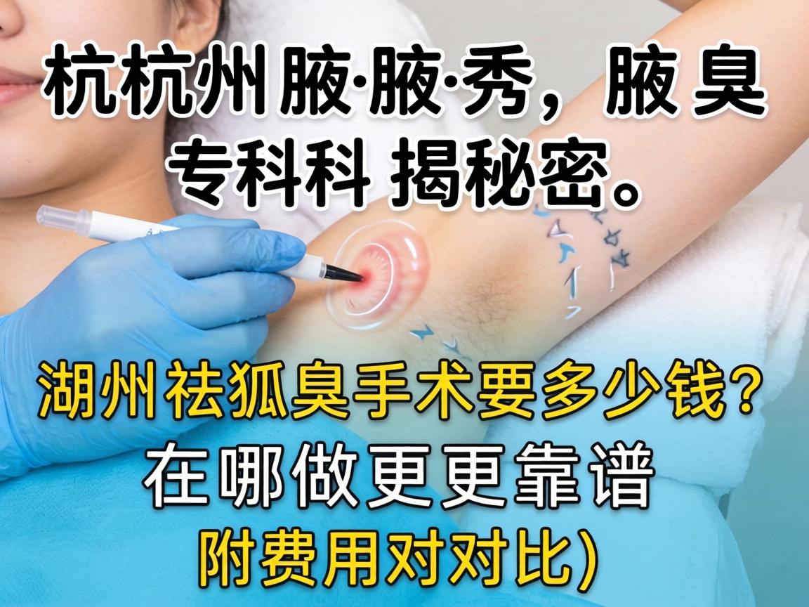 杭州腋秀腋臭专科揭秘，湖州祛狐臭手术要多少钱？在哪做更靠谱？附费用对比）