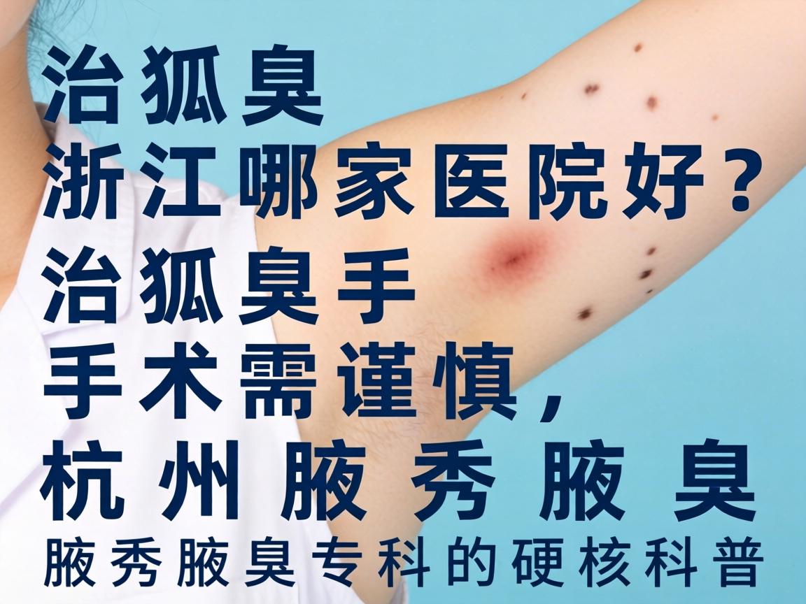 治狐臭浙江哪家医院好？治狐臭手术需谨慎，杭州腋秀腋臭专科的硬核科普