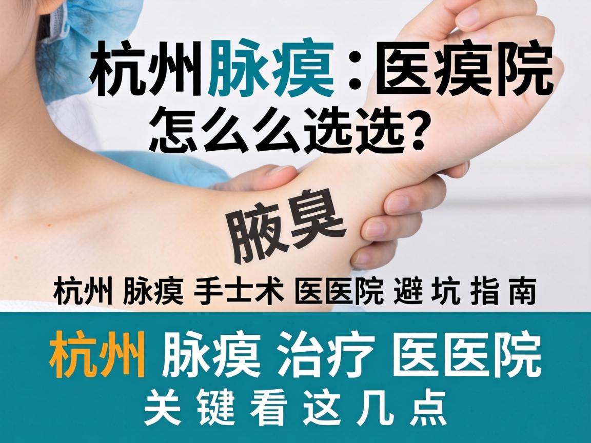 杭州腋臭医院怎么选？杭州腋臭手术医院避坑指南，杭州腋臭治疗医院关键看这几点