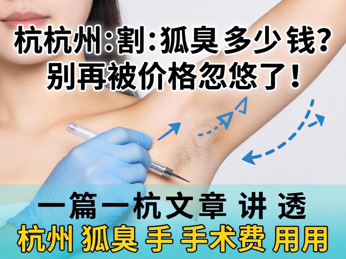 杭州割狐臭多少钱？别再被价格忽悠了！一篇文章讲透杭州狐臭手术费用
