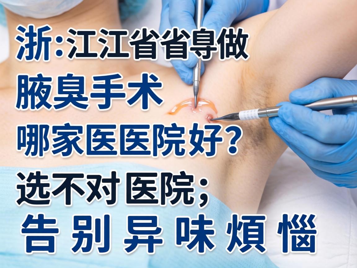 浙江省做腋臭手术哪家医院好？选对医院，告别异味烦恼