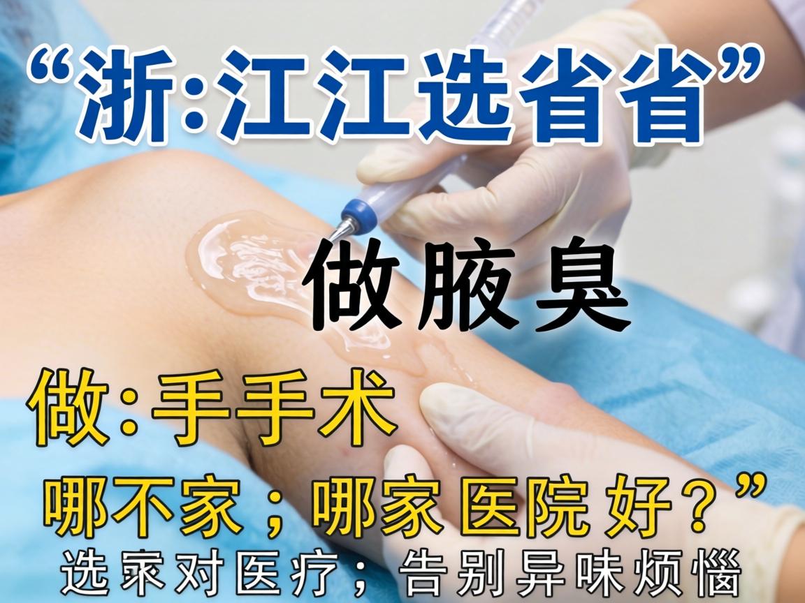 浙江省做腋臭手术哪家医院好？选对医院，告别异味烦恼