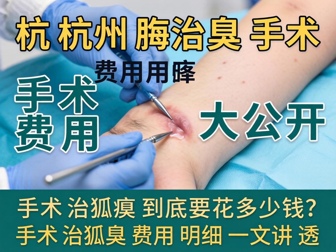 杭州腋臭手术费用大公开，手术治狐臭到底要花多少钱？手术治狐臭费用明细一文讲透