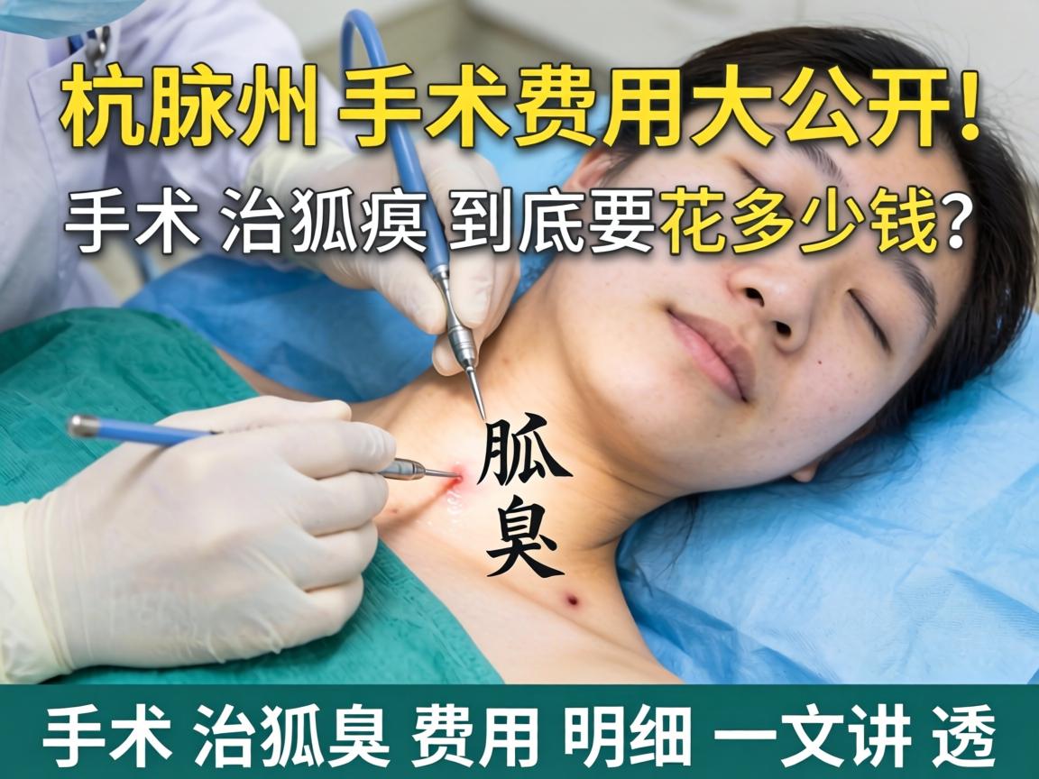 杭州腋臭手术费用大公开，手术治狐臭到底要花多少钱？手术治狐臭费用明细一文讲透