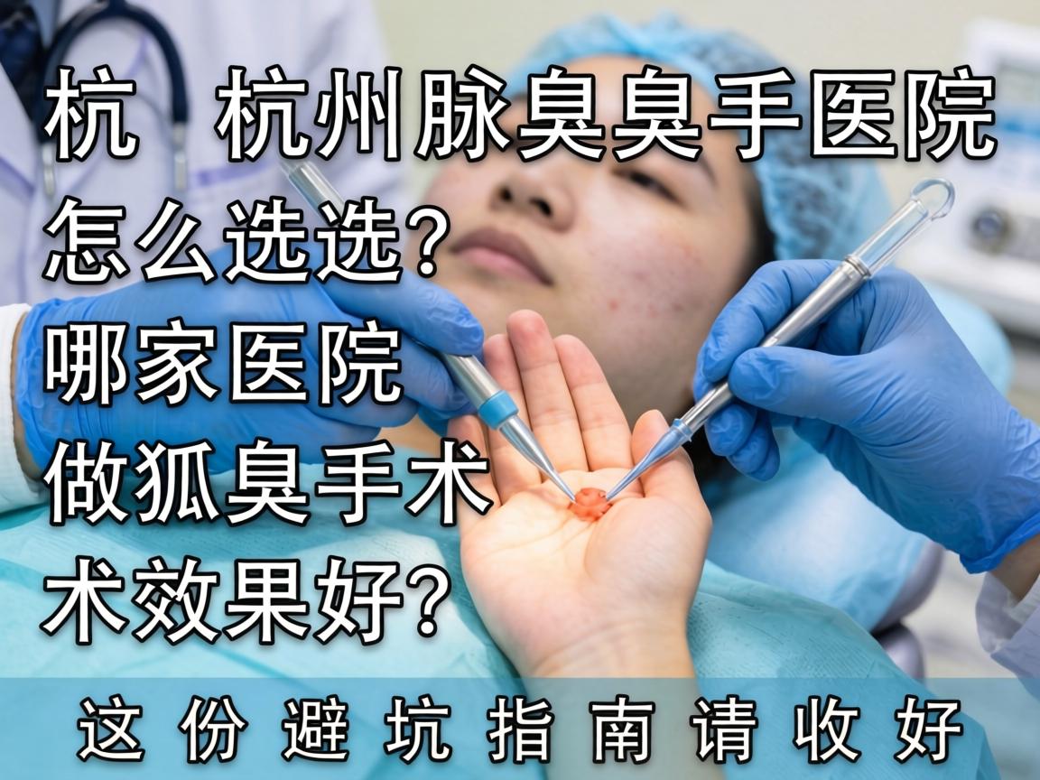 杭州腋臭手术医院怎么选？哪家医院做狐臭手术效果好？这份避坑指南请收好