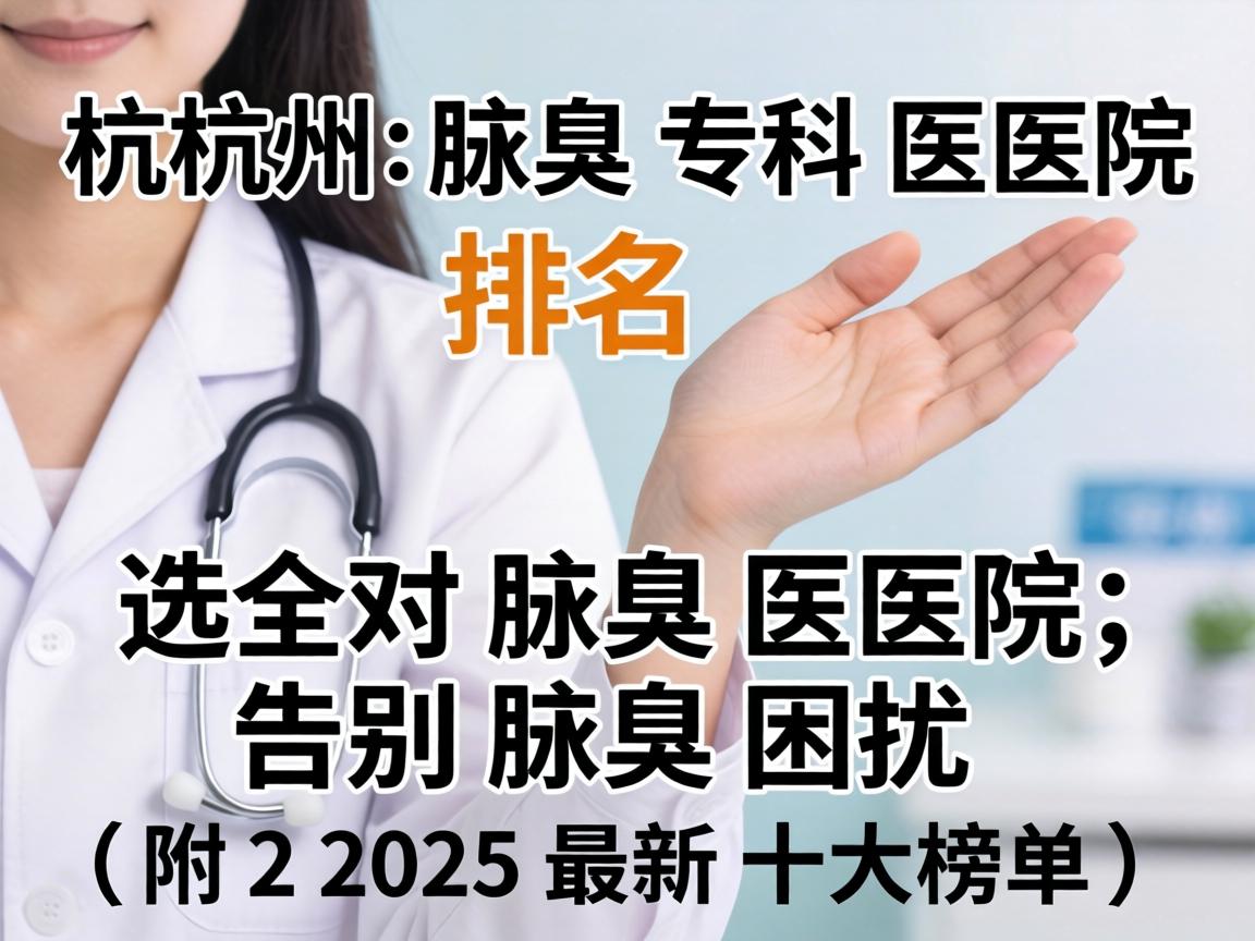 杭州腋臭专科医院排名，选对腋臭医院，告别腋臭困扰（附2025最新十大榜单）
