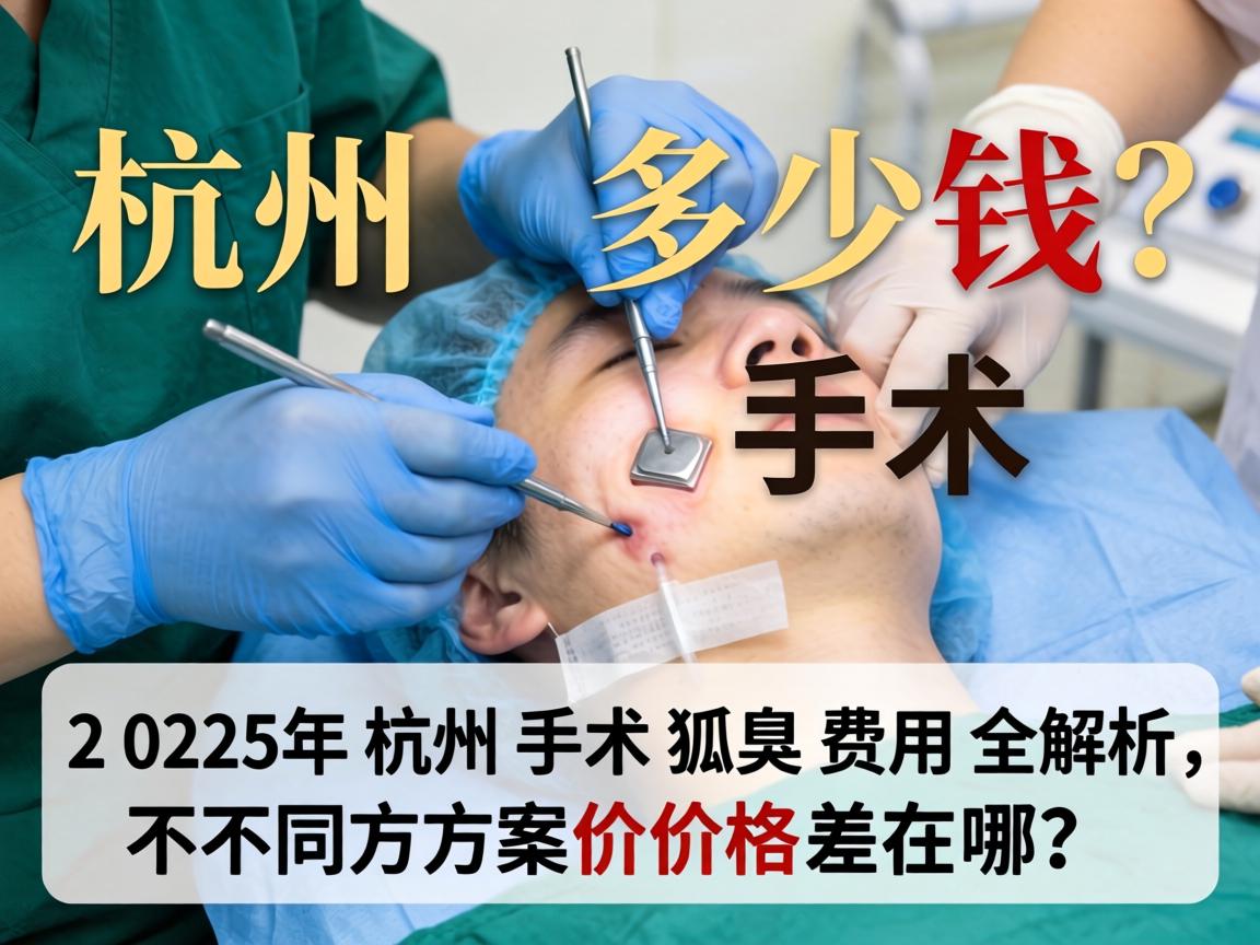 杭州腋臭手术多少钱？2025年杭州手术狐臭费用全解析，不同方案价格差在哪？