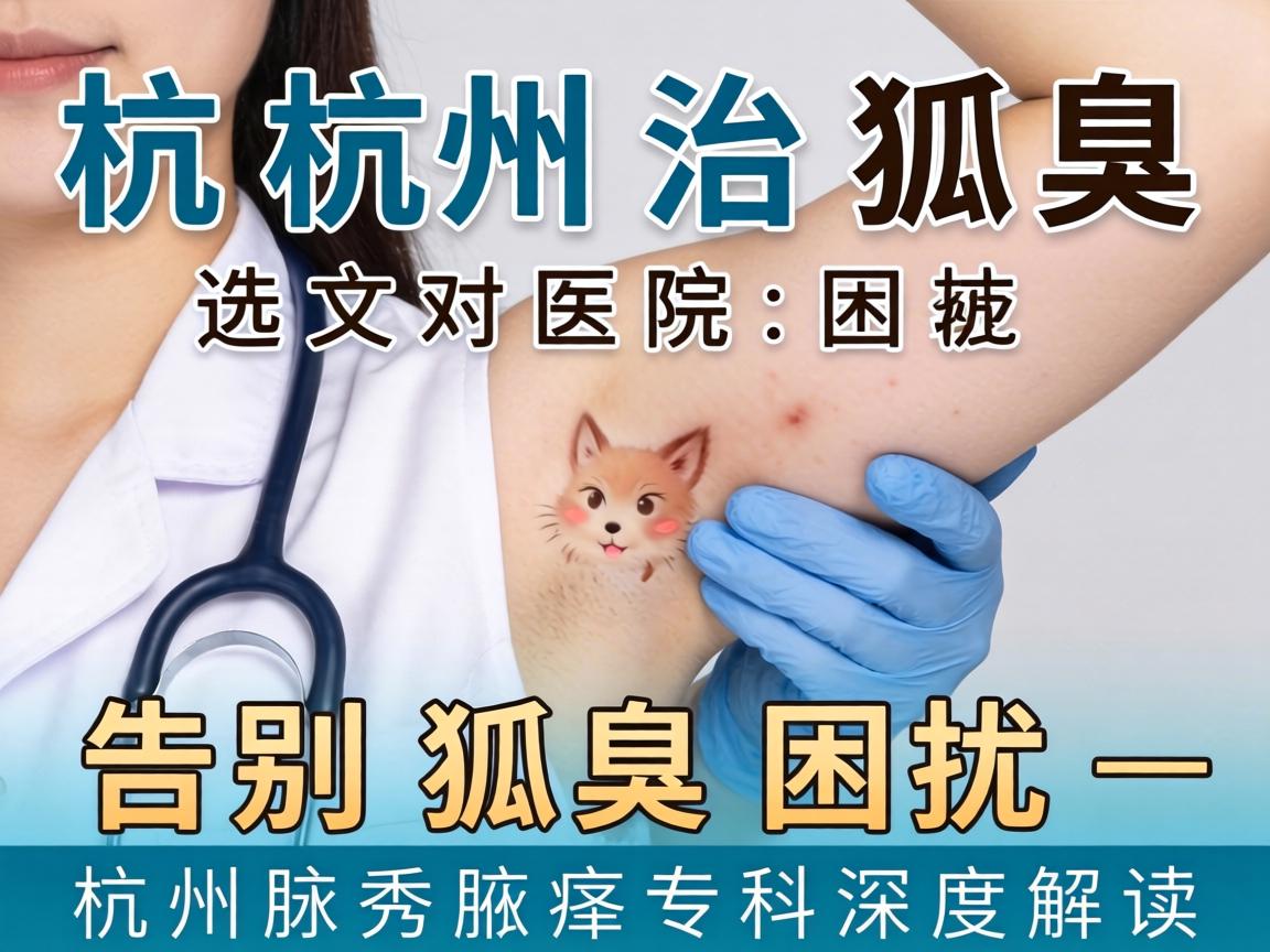 杭州治狐臭，选对医院，告别狐臭困扰—杭州腋秀腋臭专科深度解读