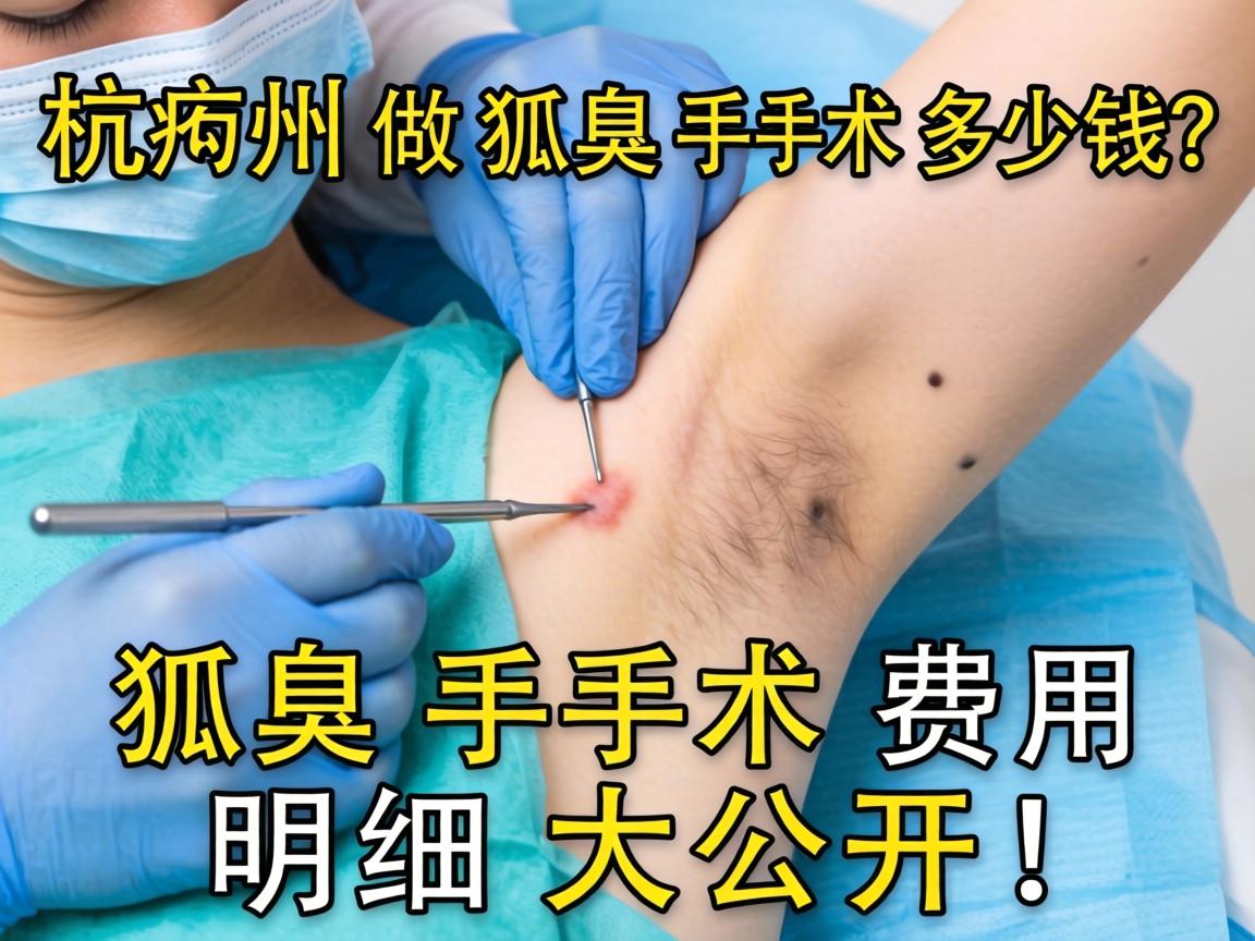 杭州做狐臭手术多少钱？狐臭手术费用明细大公开！