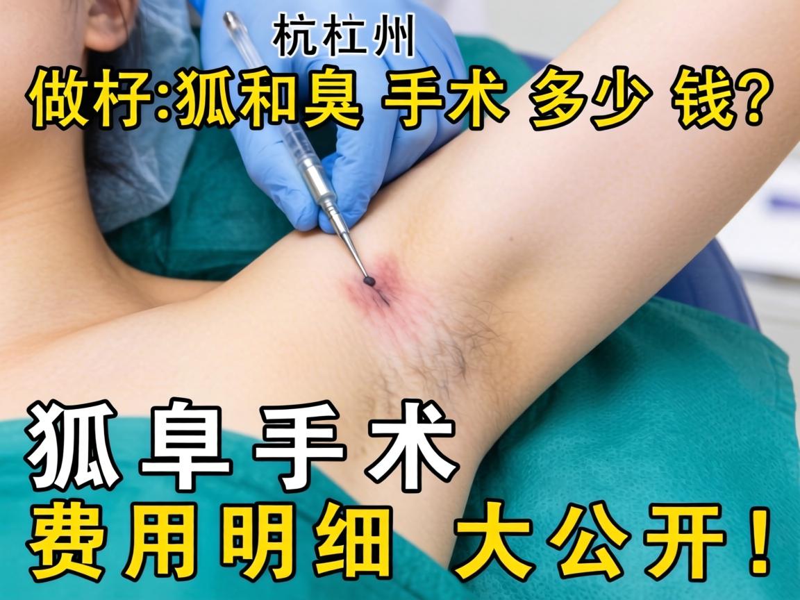 杭州做狐臭手术多少钱？狐臭手术费用明细大公开！