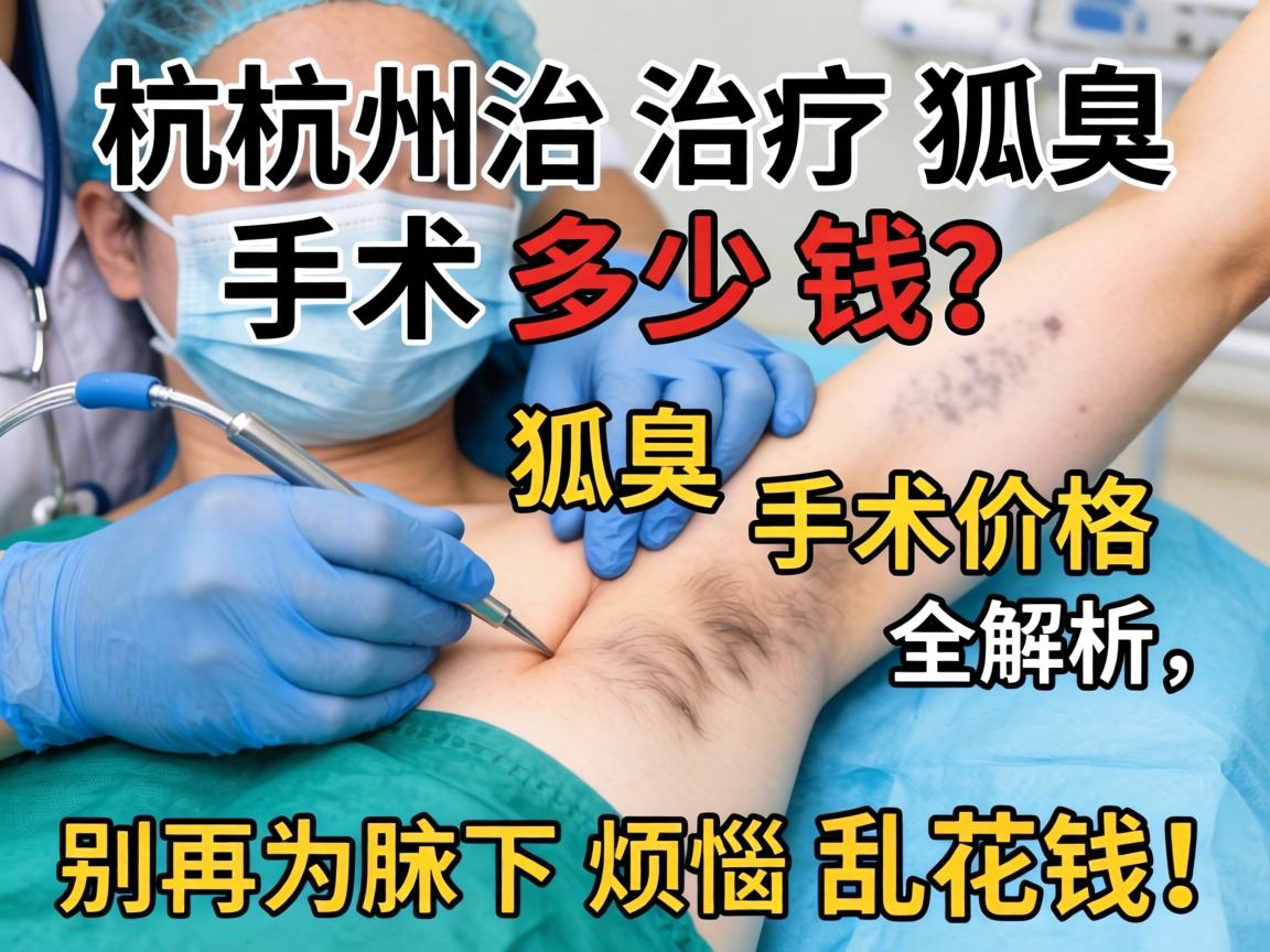 杭州治疗狐臭手术多少钱？狐臭手术价格全解析，别再为腋下烦恼乱花钱！